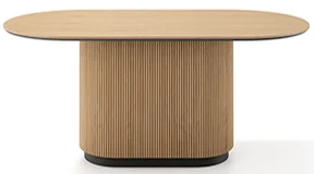 Mesa de comedor roble ovalada fija Hillside Mesa de comedor roble ovalada fija Hillside