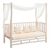 Cama blanca decapé Akar