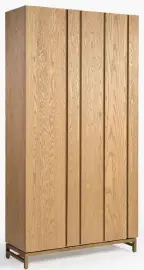 Armario de madera de roble natural 3 puertas