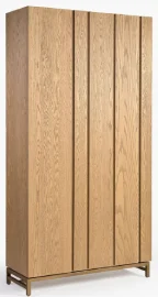 Armario de madera de roble natural 3 puertas Armario de madera de roble natural 3 puertas