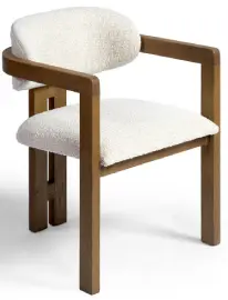 Sillón de comedor madera y tapizado