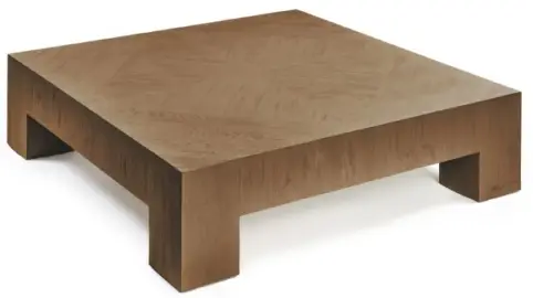 Mesa de centro cuadra acabado en roble natural 