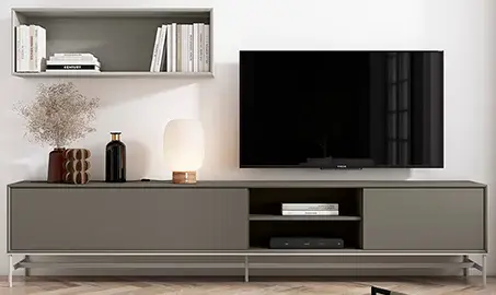 Mesa de televisión 2 puertas industrial Ikeira