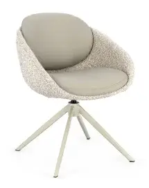 Silla giratoria beige Averik