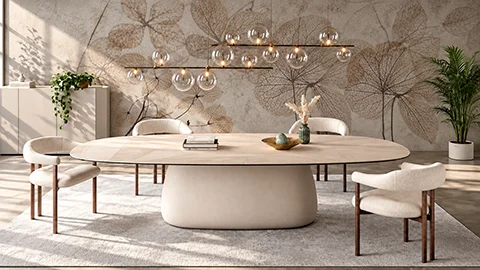 Mesa de comedor Botero: Arte Cerámico by Cattelan Italia