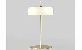 Lámpara de sobremesa Atil metal dorado y cristal