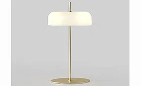 Lámpara de sobremesa Atil metal dorado y cristal Lámpara de sobremesa Atil metal dorado y cristal