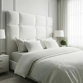 Cabecero tapizado alto Giani boucle