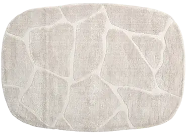 Alfombra oval Turtle gris clara