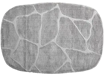 Alfombra oval Turtle gris oscura