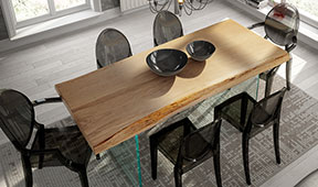 Mesa de comedor madera maciza roble Hargita