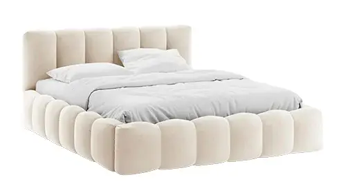 Cama tapizada con canapé terciopelo Lupine