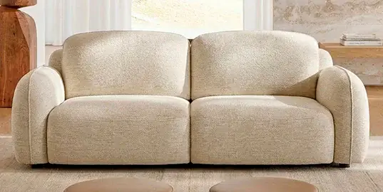 Sofá 2 plazas deslizante curvo Susa