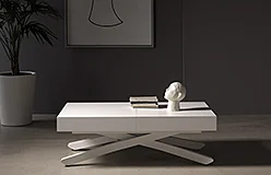 Mesa de centro Long Way lacada convertible en comedor extensible Mesa de centro Long Way lacada convertible en comedor extensible
