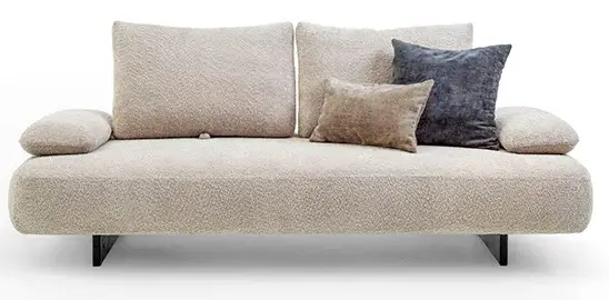 Sofá versátil curvo tapizado Fanny Sofá versátil curvo tapizado Fanny