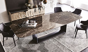 Mesa de comedor Dragon Keramik Cattelan