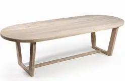 Mesa exterior oval madera teca
