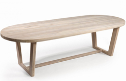 Mesa exterior oval madera teca