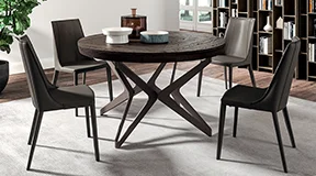 Mesa de comedor redonda extensible Big Round Ozzio Italia Mesa de comedor redonda extensible Big Round Ozzio Italia