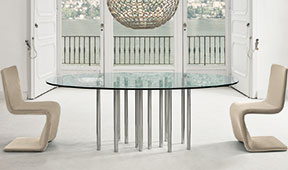Mesa de comedor ovalada Mille Bonaldo