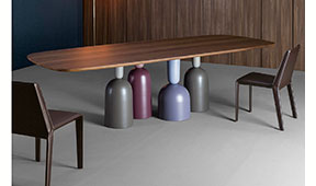 Mesa de comedor nogal americano Cop Bonaldo