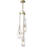 Lmpara techo lgrimas de cristal y metal dorado Bellano S