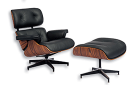 Sillón relax con escabel piel legitima negro