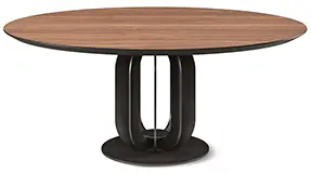 Mesa de comedor redonda madera Soho Cattelan