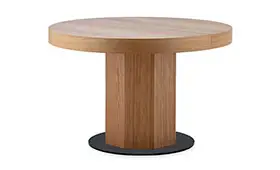Mesa de comedor redonda extensible roble Prerel