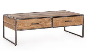 Mesa centro 2 cajones industrial Merle