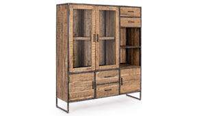 Vitrina 4 puertas 4 cajones industrial Merle