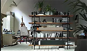 Librería 2 cajones industrial Loft Fusion