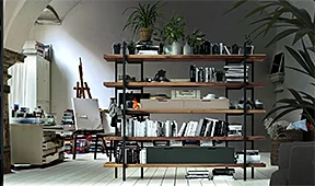 Librería 2 cajones industrial Loft Fusion