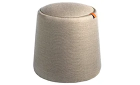 Puff gris tapizado moderno Telesio I Puff gris tapizado moderno Telesio I