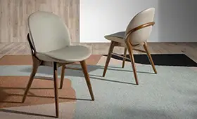 Silla tapizada de diseño Gioia
