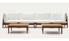 Sof modular con 2 sillones y 2 mesas centro Portitxol