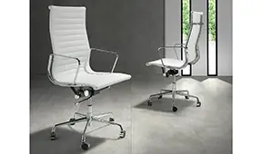 Sillón de oficina moderna giratorio acero Livigno Sillón de oficina moderna giratorio acero Livigno