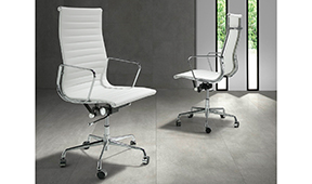 Sillón de oficina moderna giratorio acero Livigno