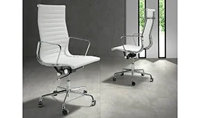 Sillón de oficina moderna giratorio acero Livigno