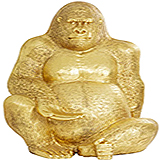 Figura decorativa gorila oro XXL