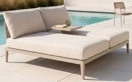 Tumbona doble beige Eloxia
