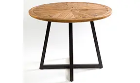 Mesa de comedor redonda industrial Abeto Veladero