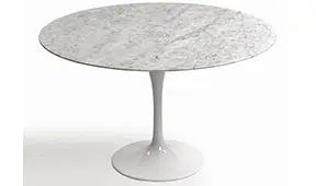 Mesa de comedor redonda moderna metal y mármol Coto