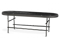Mesa de comedor de mrmol negro Tomasso