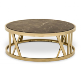 Mesa de centro mrmol marrn Baccarat
