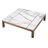 Mesa de centro de mrmol blanco Tardieu 