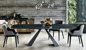 Mesa de comedor extensible madera Moderna Eliot