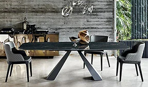 Mesa de comedor extensible madera Moderna Eliot