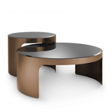 Mesa de centro cristal Pieminte Set de 2