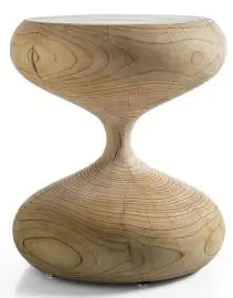 Taburete Tempo de cedro macizo reloj de arena by Riva 1920